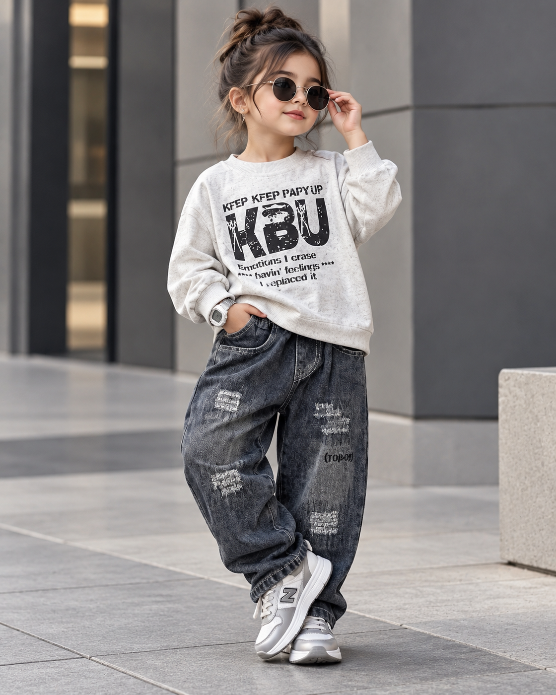 STIM115-02 Unisex Full Sleeve Oversized T Shirt and Pant Set