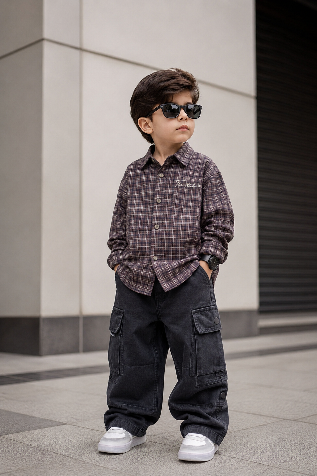 SHTCW01-01 Boys Full Sleeve Oversized Shirt