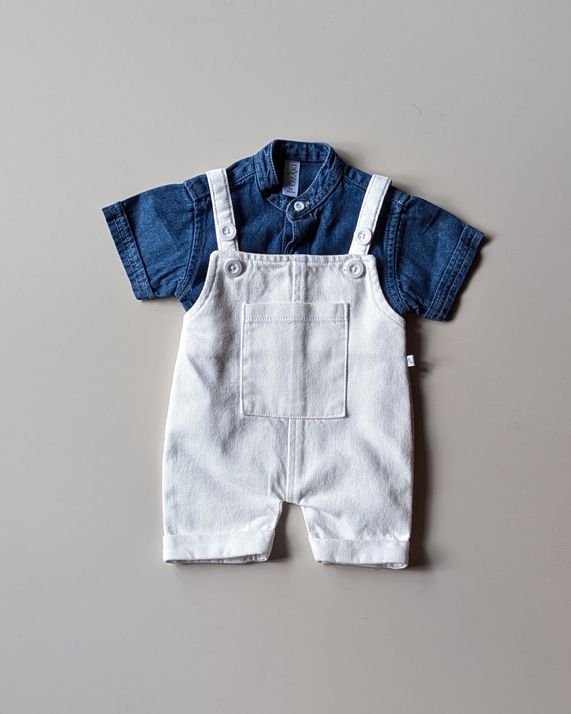 NB01 Unisex Half Sleeve Shirt with Dungaree Set