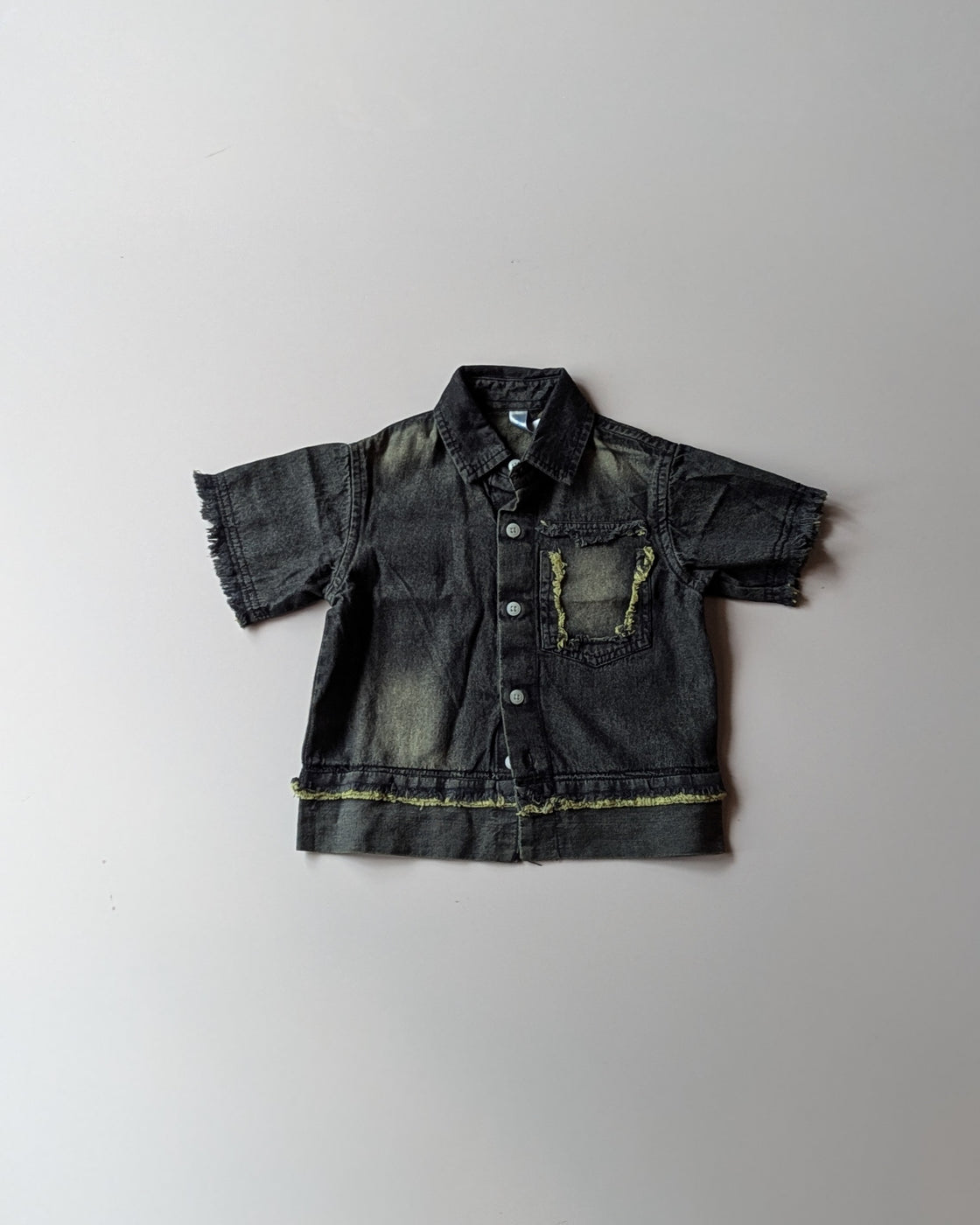SHHS09 Boys Half Sleeve Oversized Denim Shirt