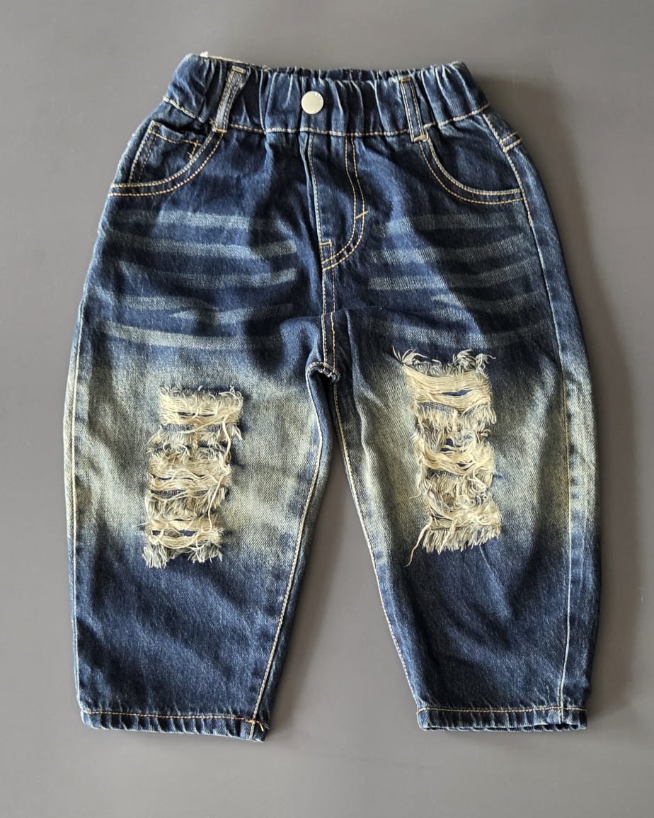 JNS107 Unisex Distressed Baggy Jeans