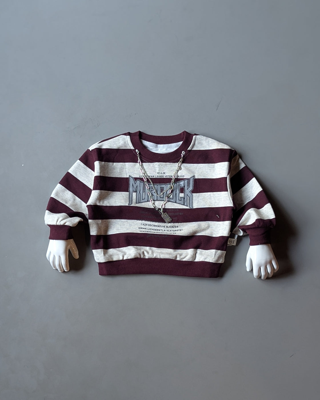 TSS01 Unisex Full Sleeve Oversized T Shirt with Chain