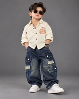 STIM159 Boys Full Sleeve Oversized Shirt with Baggy Jeans