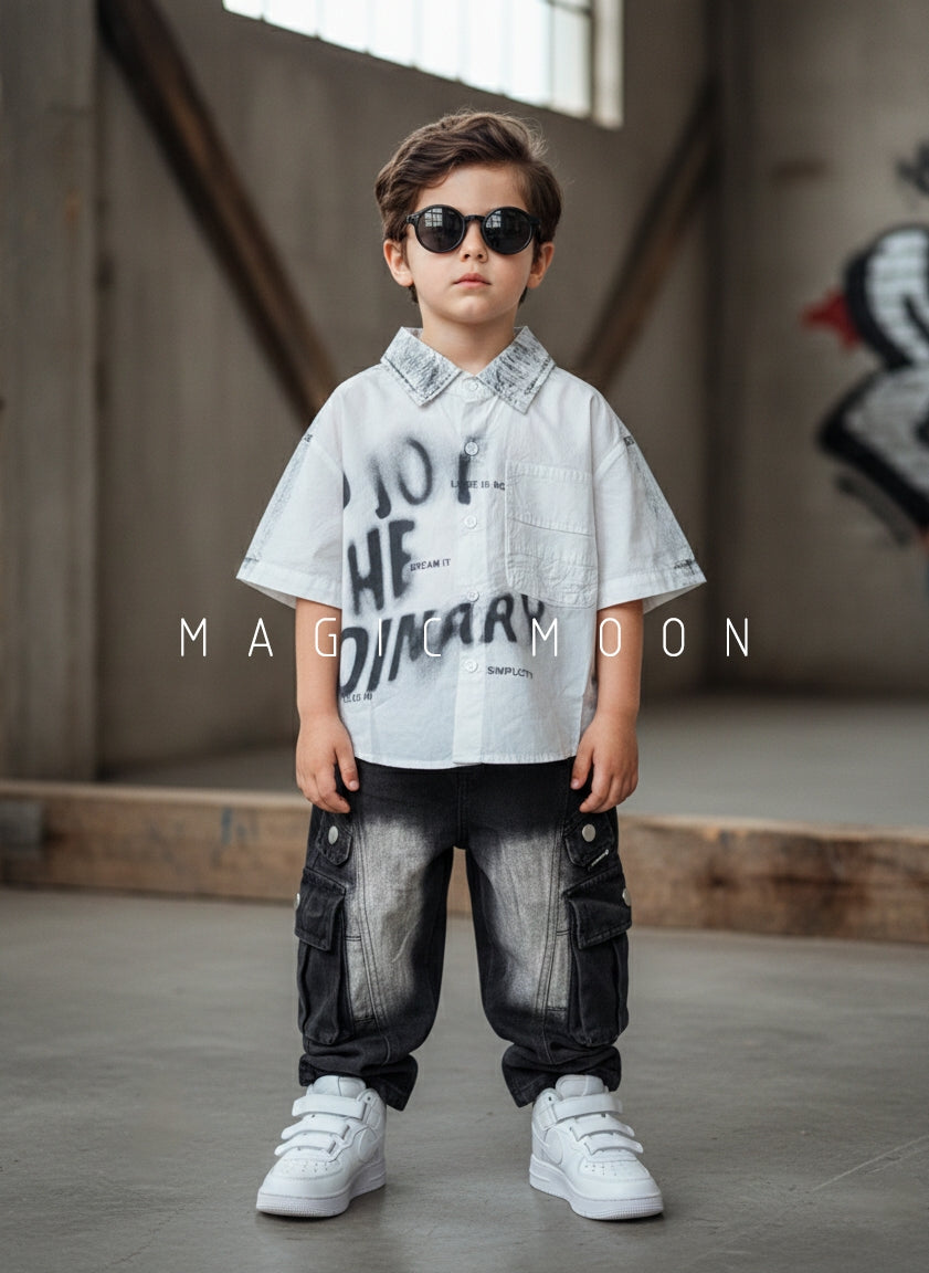 Unisex Half Sleeve Oversized Shirt