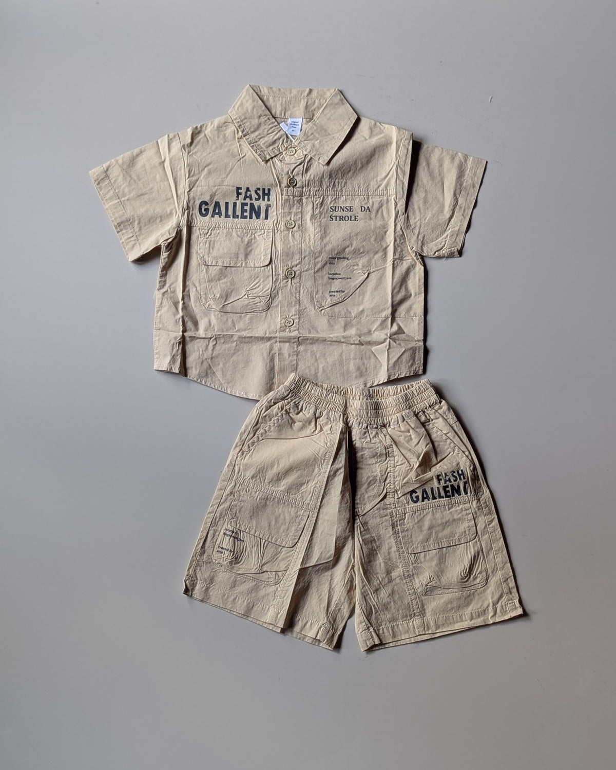 ST105 Unisex Half Sleeve Oversized Shirt and Shorts Set