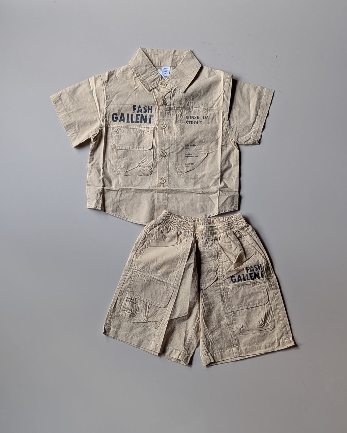 ST105 Unisex Half Sleeve Oversized Shirt and Shorts Set