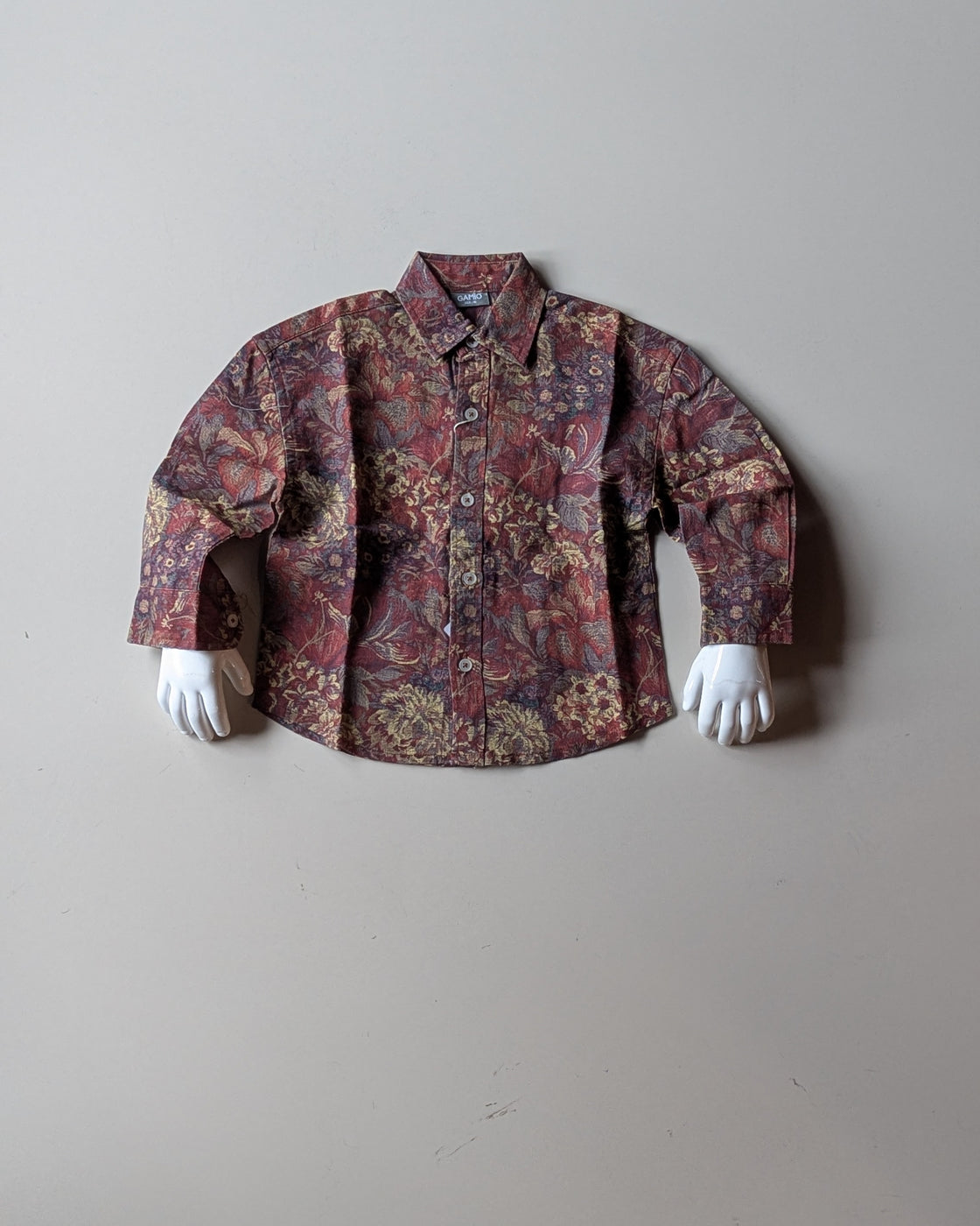 SHFS28 Boys Full Sleeve Oversized Floral Print Shirt