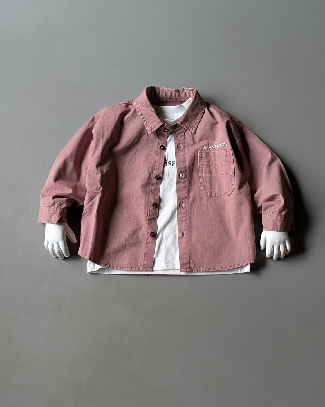 SHFS03 Unisex Full Sleeve Oversized Shirt with Inner T Shirt