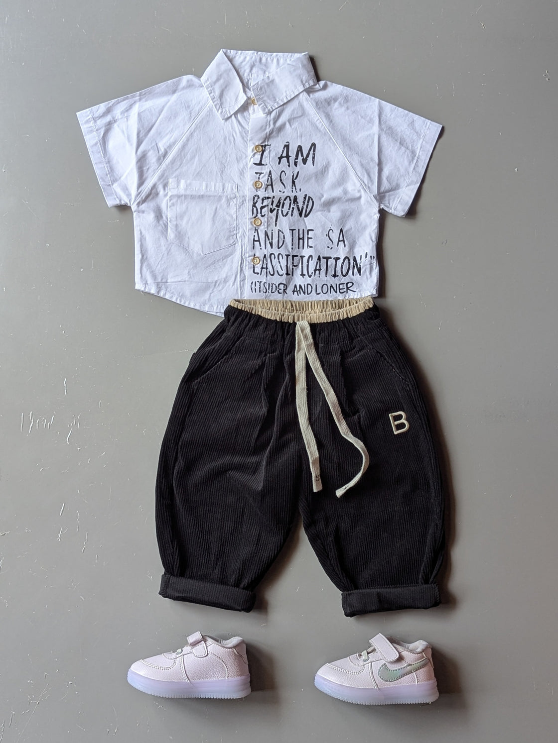 Boy's Half Sleeve Oversized Shirt