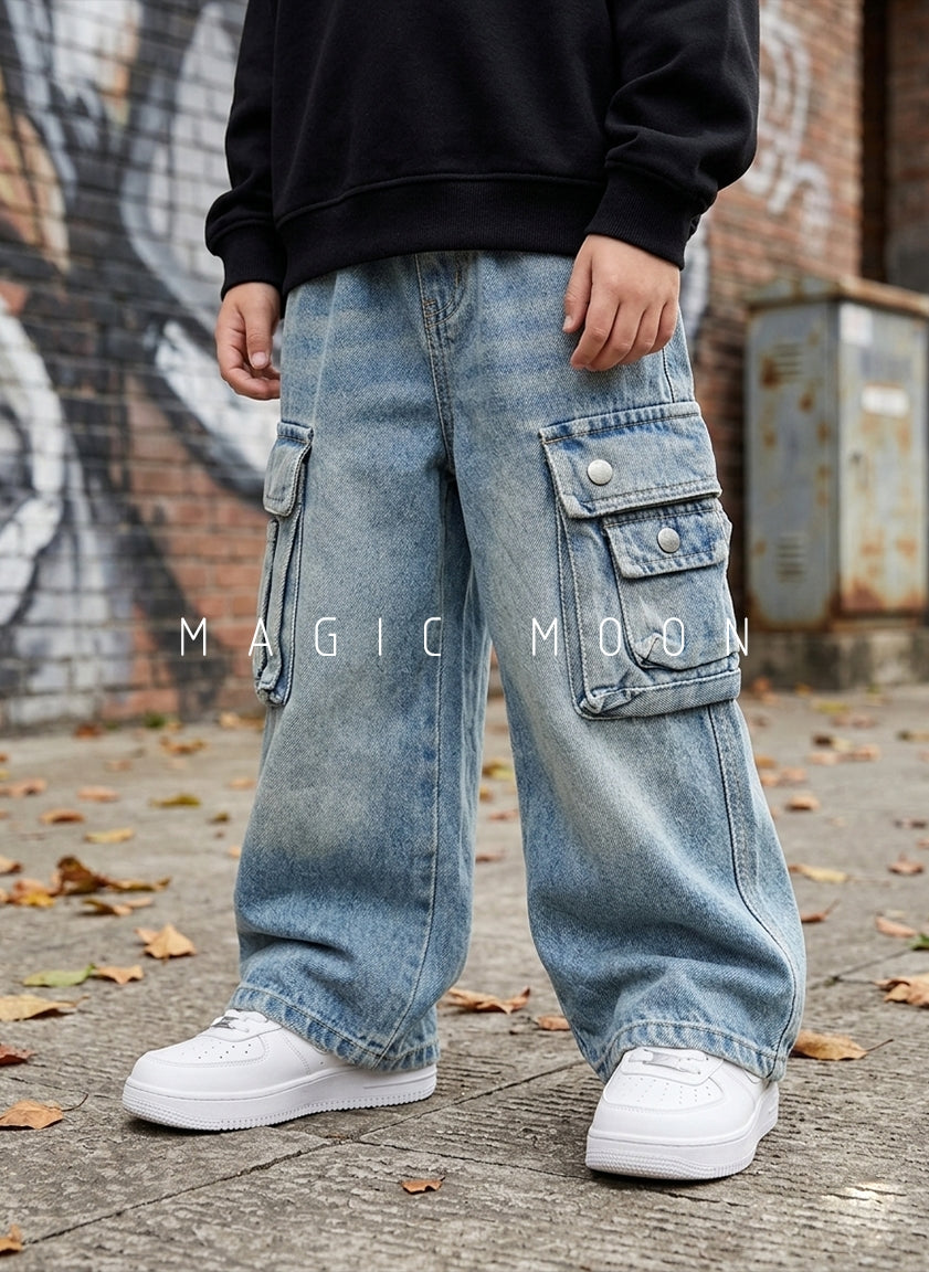 JN1001 Unisex Cargo Baggy Jeans