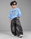 TSHCMB08 Unisex Full Sleeve Oversized T Shirt with Super Baggy Jeans