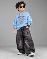 TSHCMB08 Unisex Full Sleeve Oversized T Shirt with Super Baggy Jeans