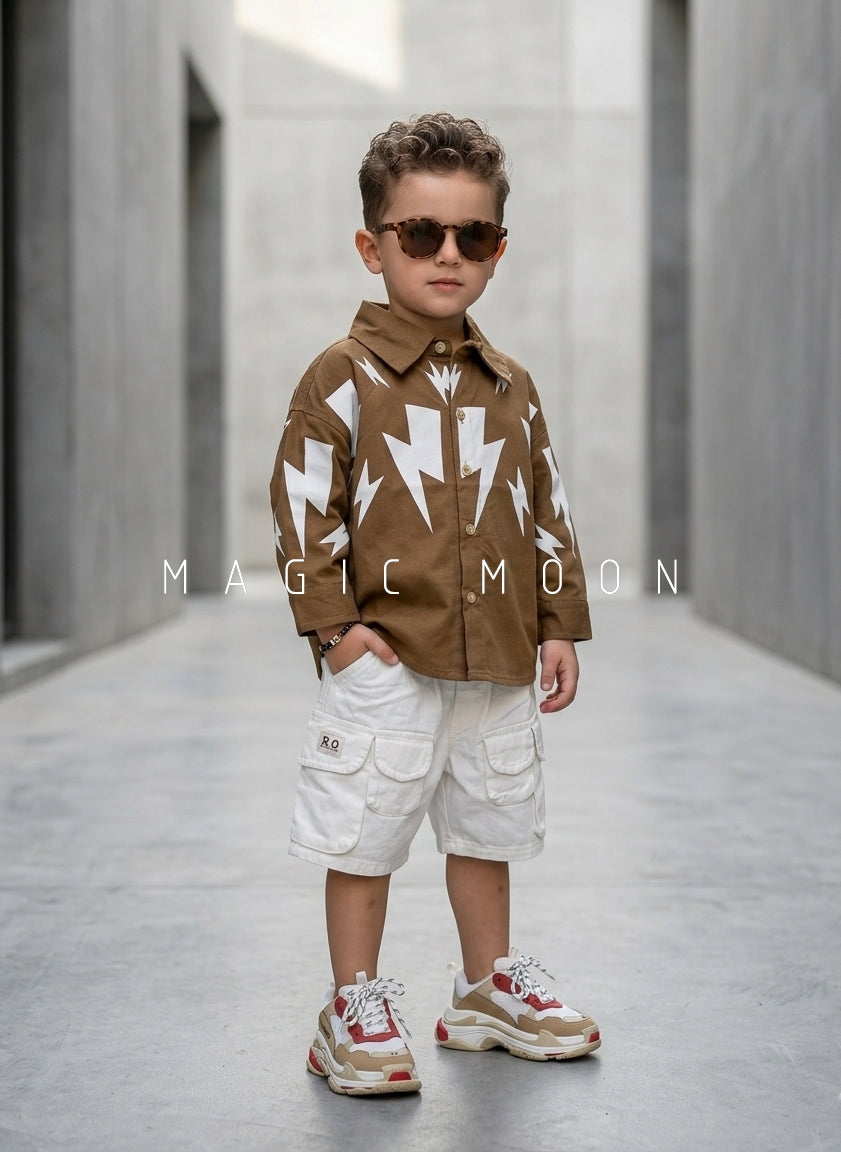 SHFS04 Boy's Full Sleeve Oversized Shirt