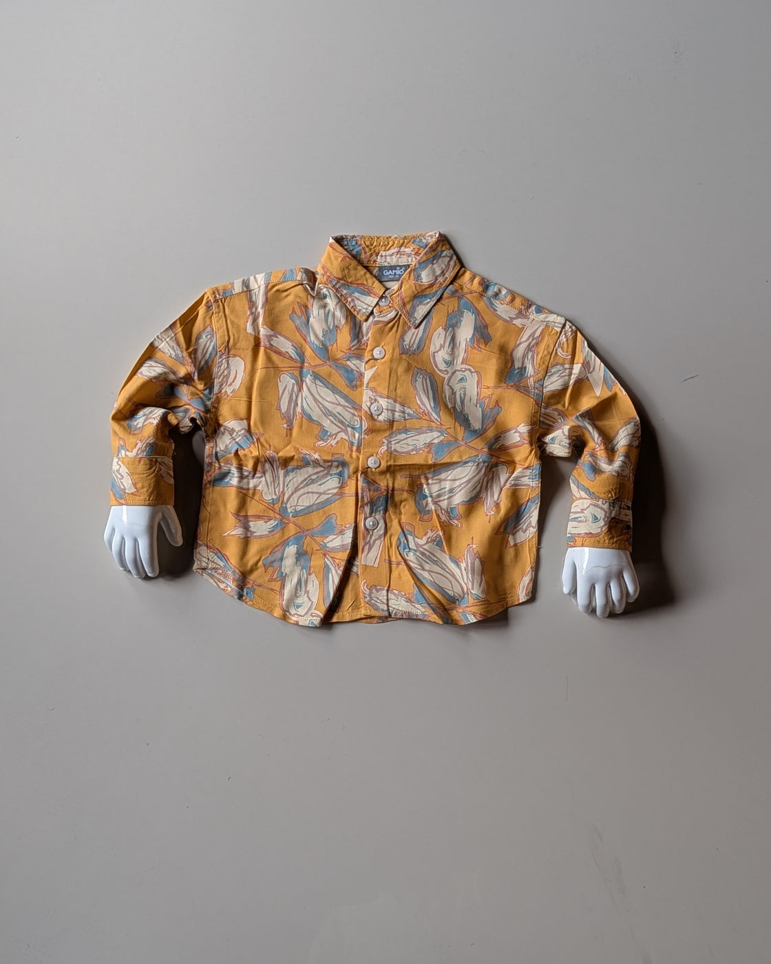 SHGMH05-03 Boys Full Sleeve Oversized Floral Print Shirt