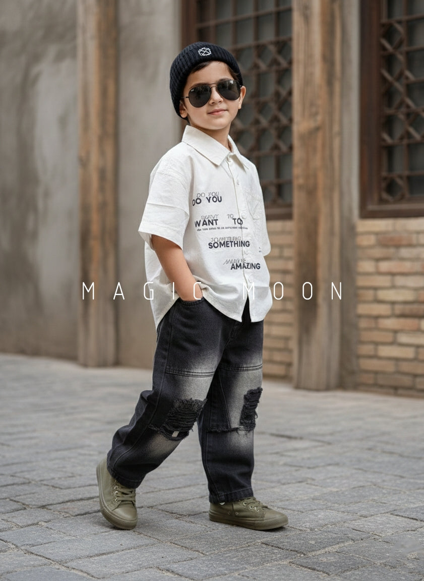 Unisex Half Sleeve Oversized Shirt