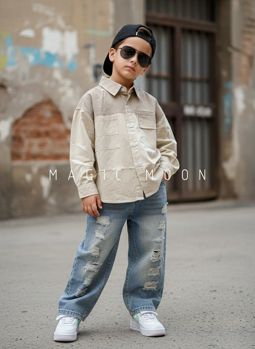 Unisex Full Sleeve Oversized Shirt