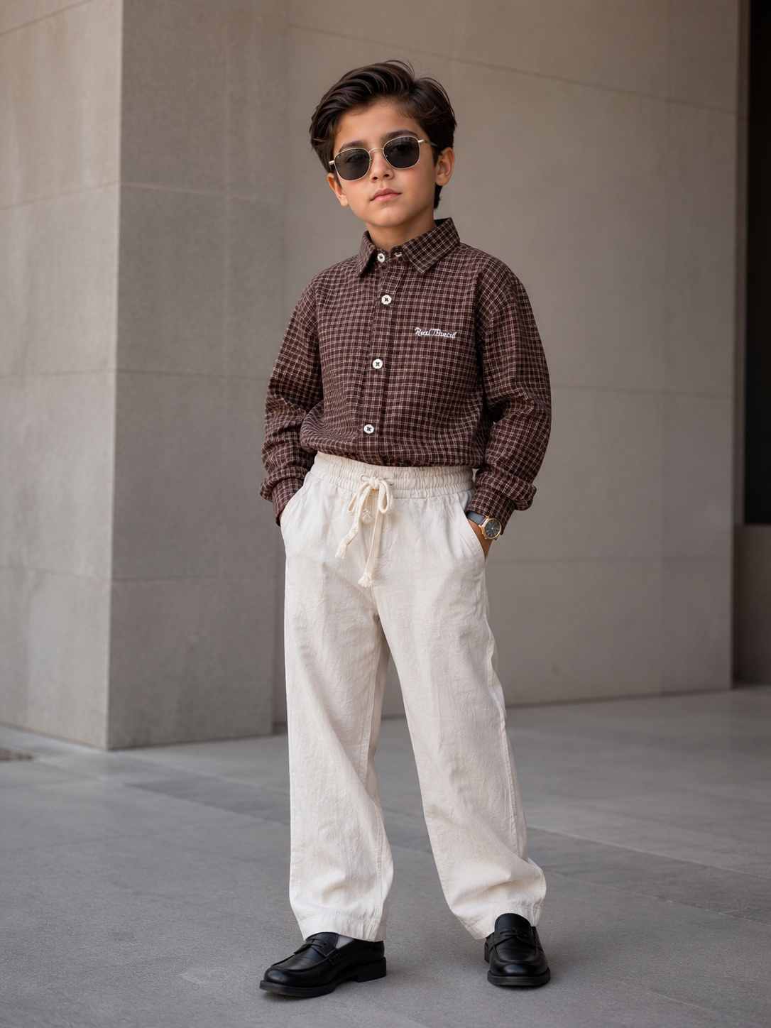 SHFB04 Boy's Full Sleeve Oversized Shirt