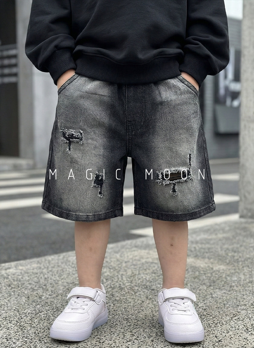 Unisex Distressed Shorts