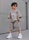ST105 Unisex Half Sleeve Oversized T Shirt and Shorts Set