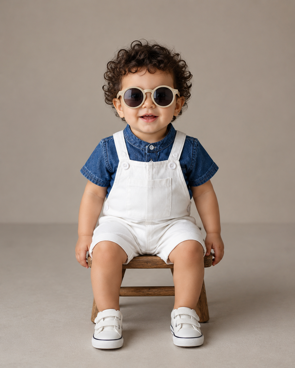 NB01 Unisex Half Sleeve Shirt with Dungaree Set