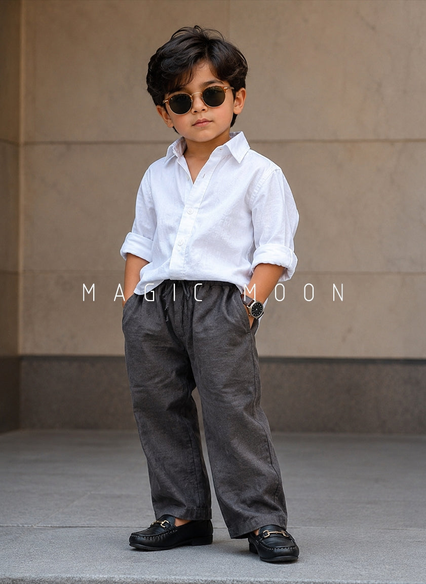 SHFS12 Boy's Full Sleeve Oversized Shirt