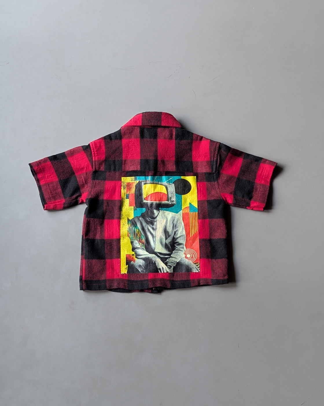 SHHS02 Boy's Half Sleeve Oversized Back Printed Shirt