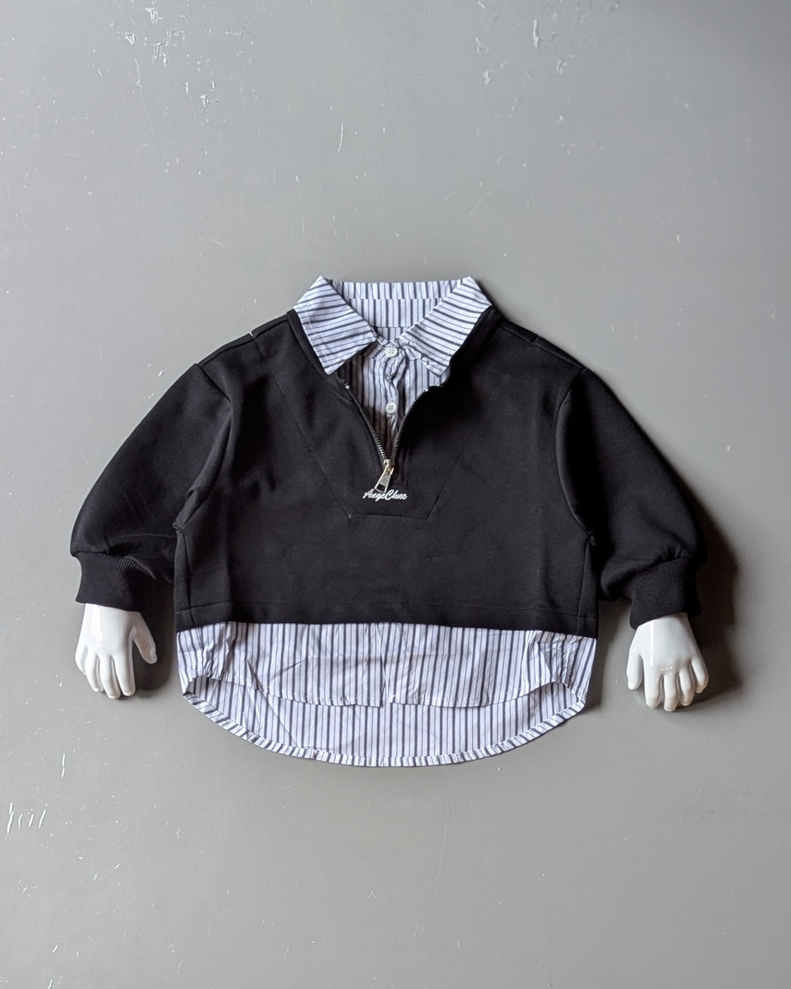 Unisex Full Sleeve Oversized Layered Look Shirt