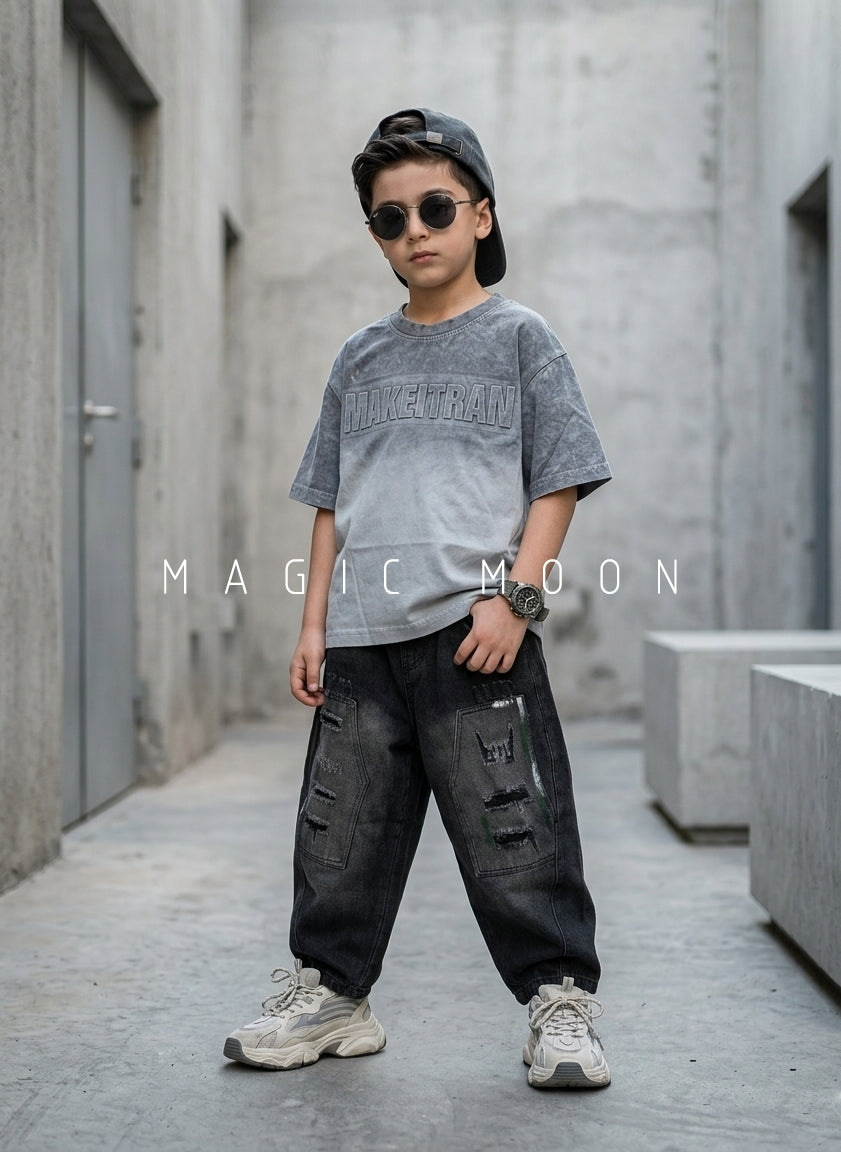 HSB01 Unisex Half Sleeve Oversized T Shirt