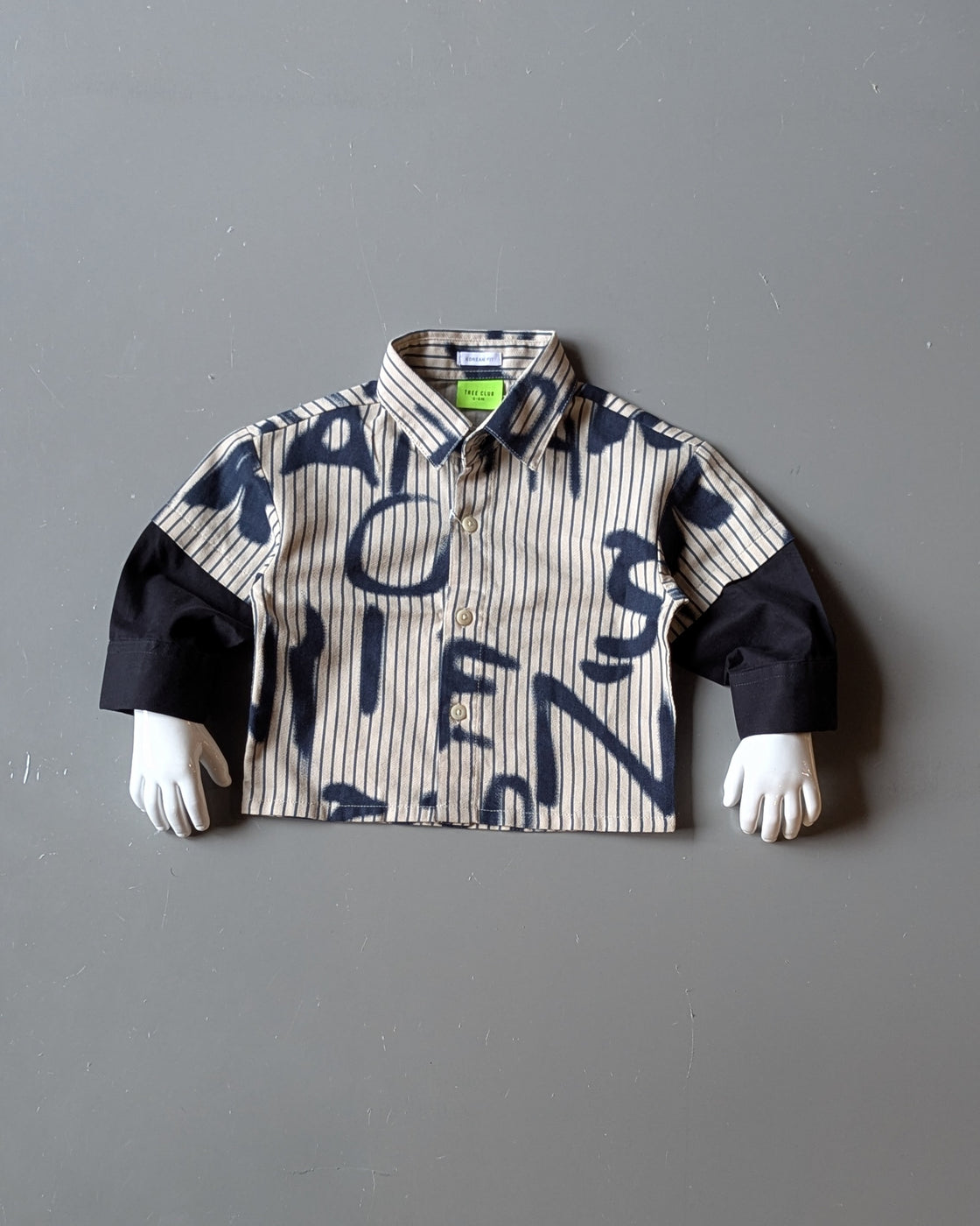 Full Length Layered Sleeve All Over Printed Oversized Shirt