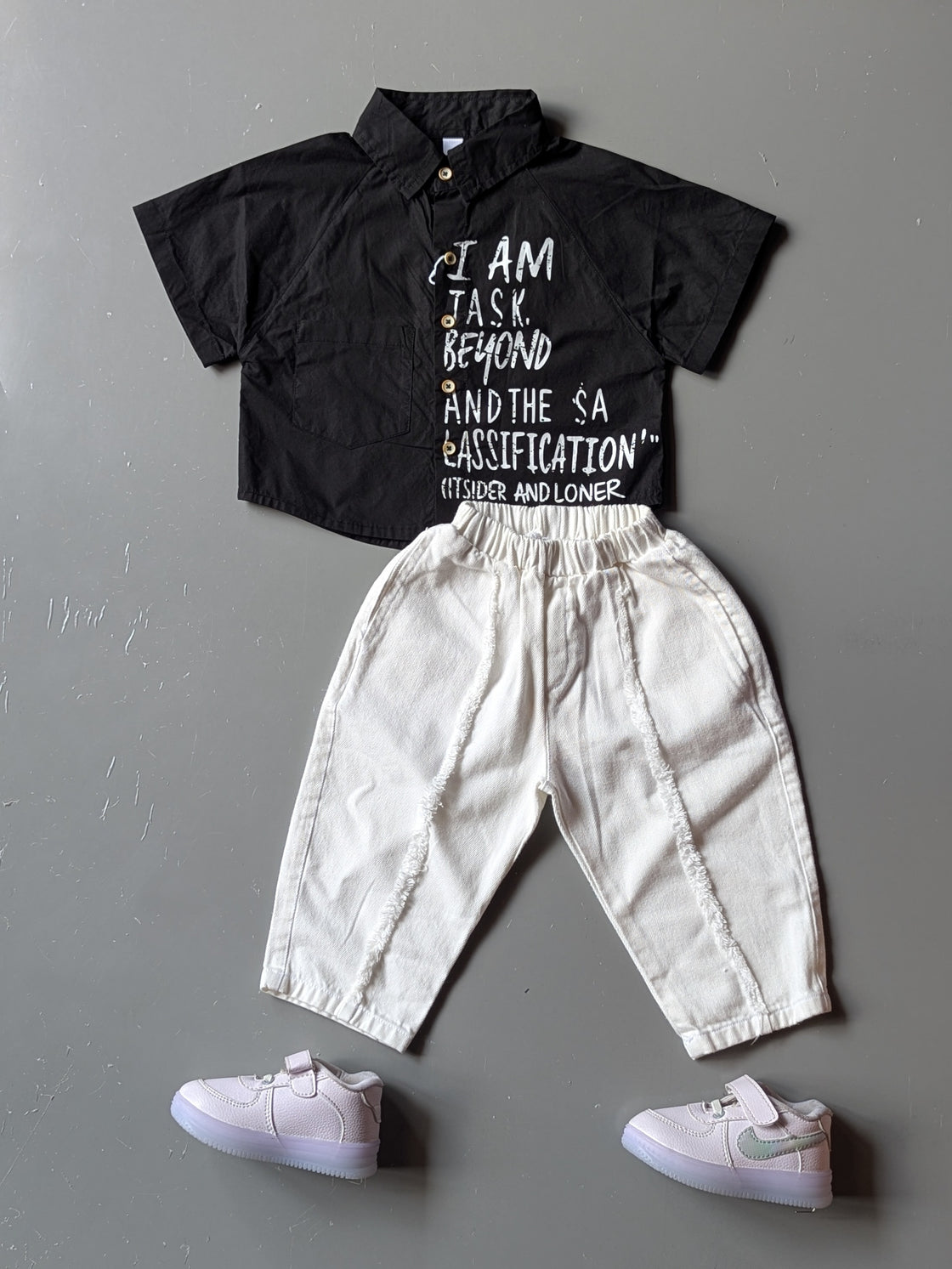 Boy's Half Sleeve Oversized Shirt