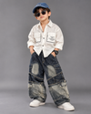 STIM166 Boys Full Sleeve Oversized Shirt with Super Baggy Jeans