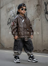 Unisex Full Sleeve Oversized Leather Jacket