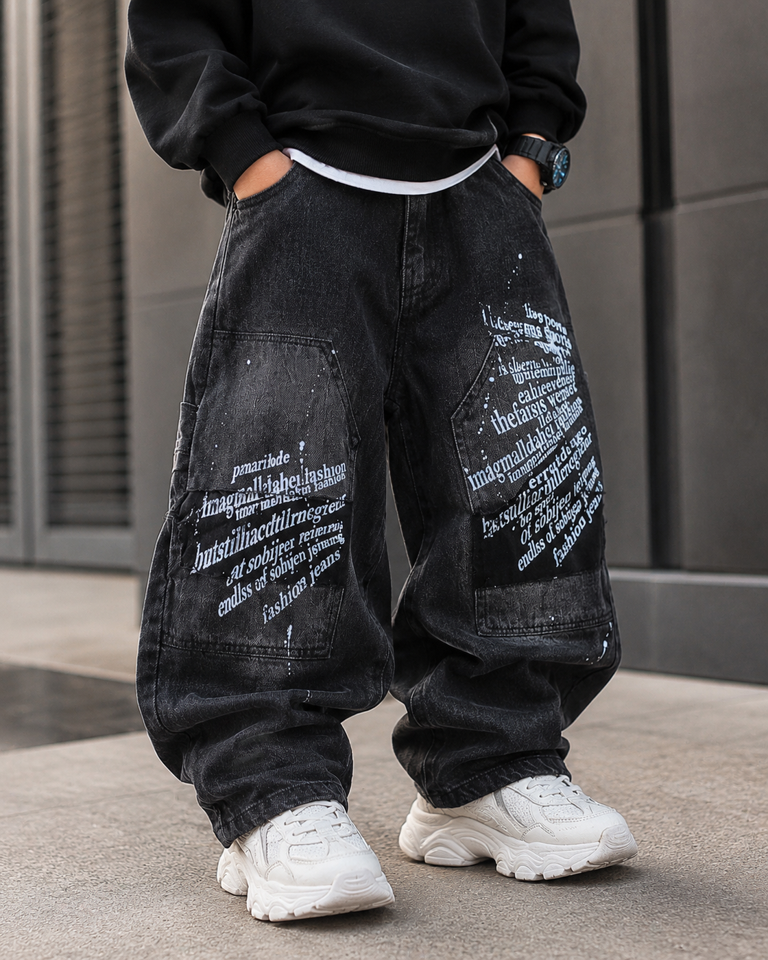 JN1004 Unisex Baggy Jeans