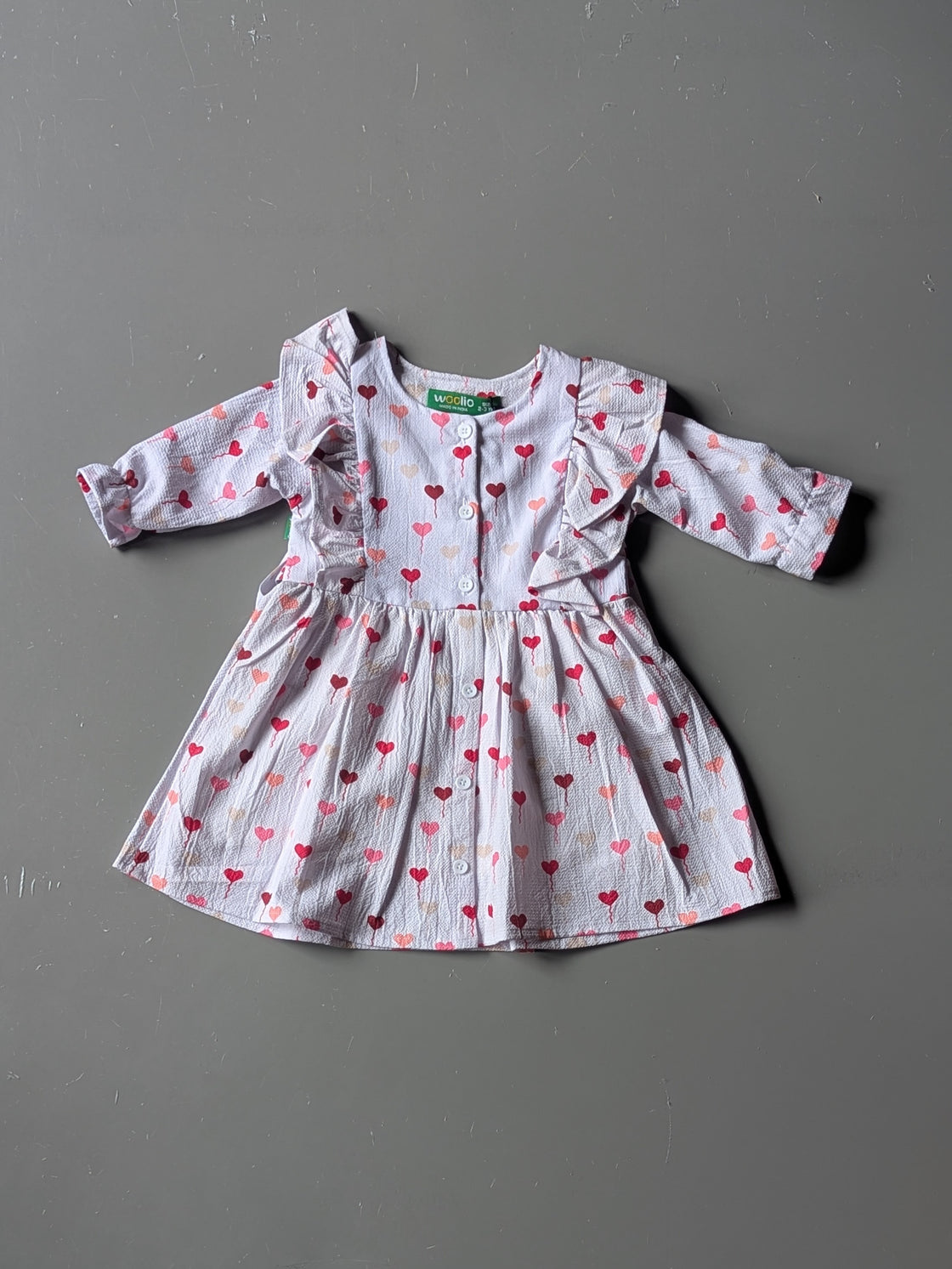 Full Sleeve Polka Printed Frock