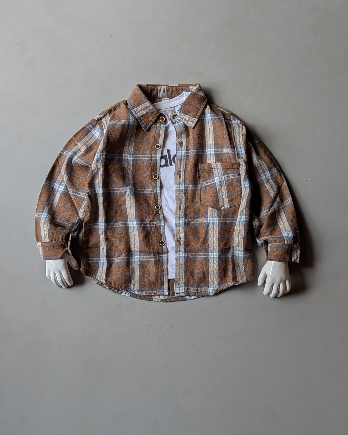 SHFB02 Unisex Full Sleeve Oversized Shirt with Inner T Shirt