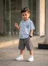 ST101 Unisex Half Sleeve Oversized Shirt with Shorts Set