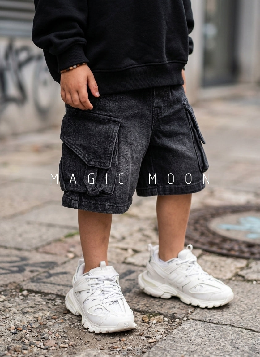 SHRT01 Unisex Baggy Denim Shorts