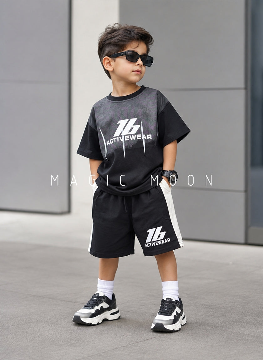 ST105 Unisex Half Sleeve Oversized T Shirt and Shorts Set