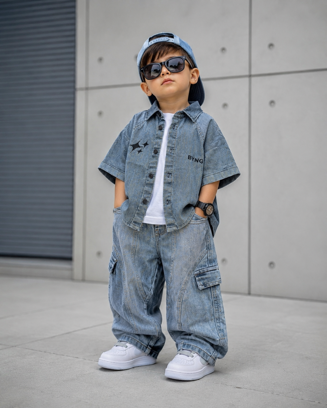 SHHS07 Boy's Half Sleeve Oversized Shirt