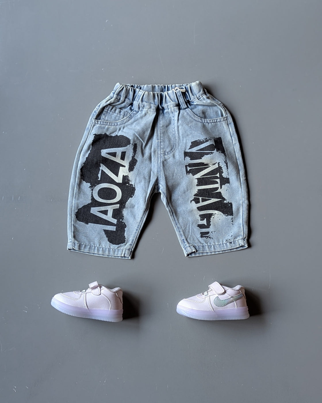 Unisex Knee Length Denim Shorts