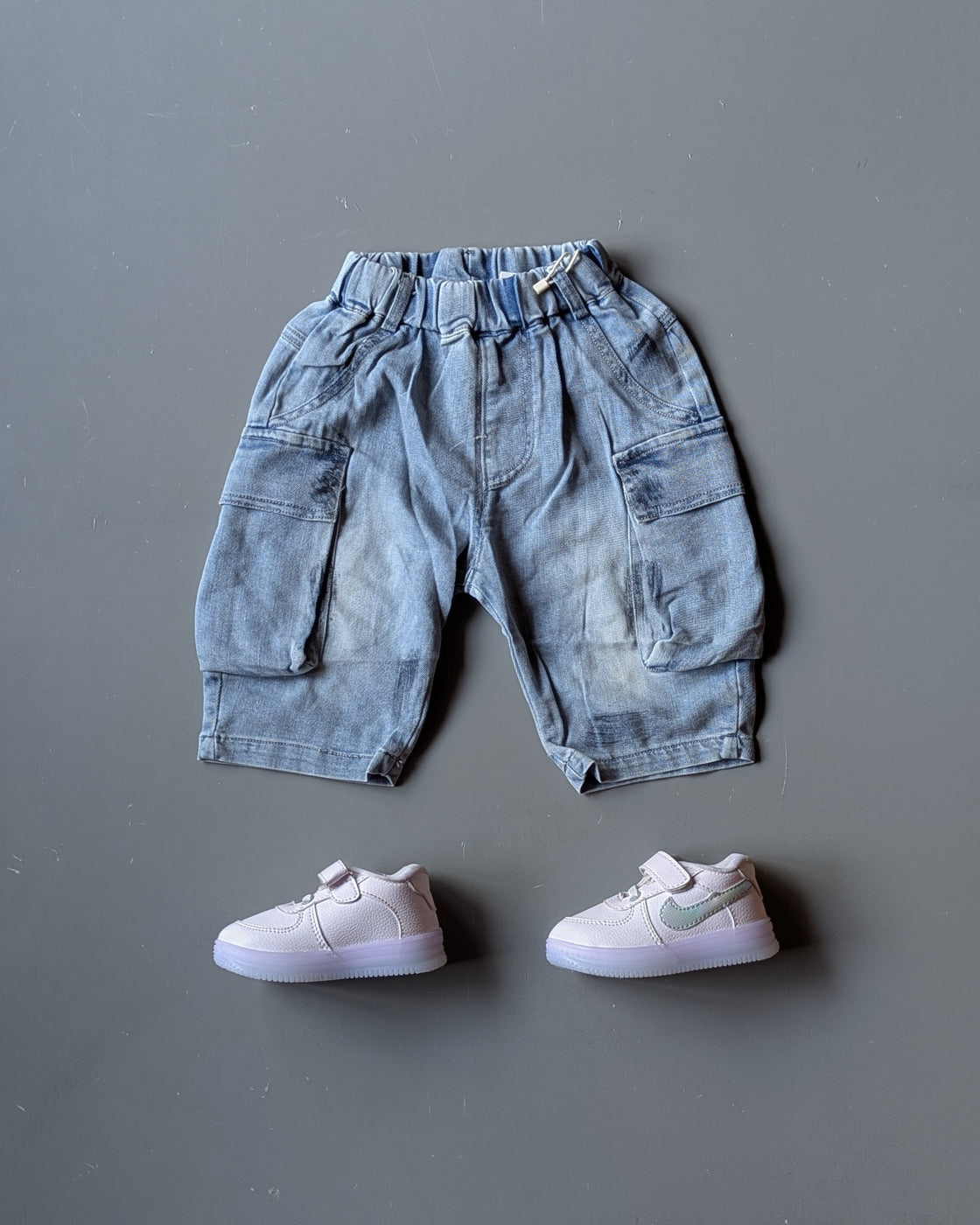 Unisex Knee Length Denim Shorts