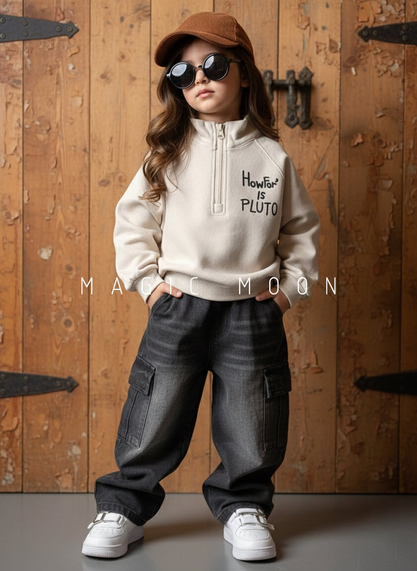 Unisex Full Sleeve Oversized High Neck T Shirt