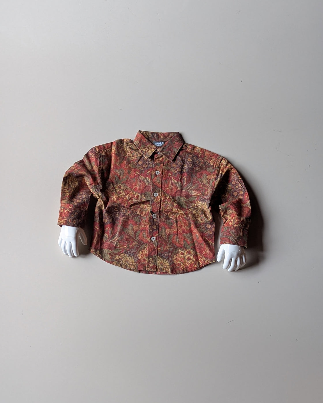 SHGMH02 Boys Full Sleeve Oversized Floral Print Shirt