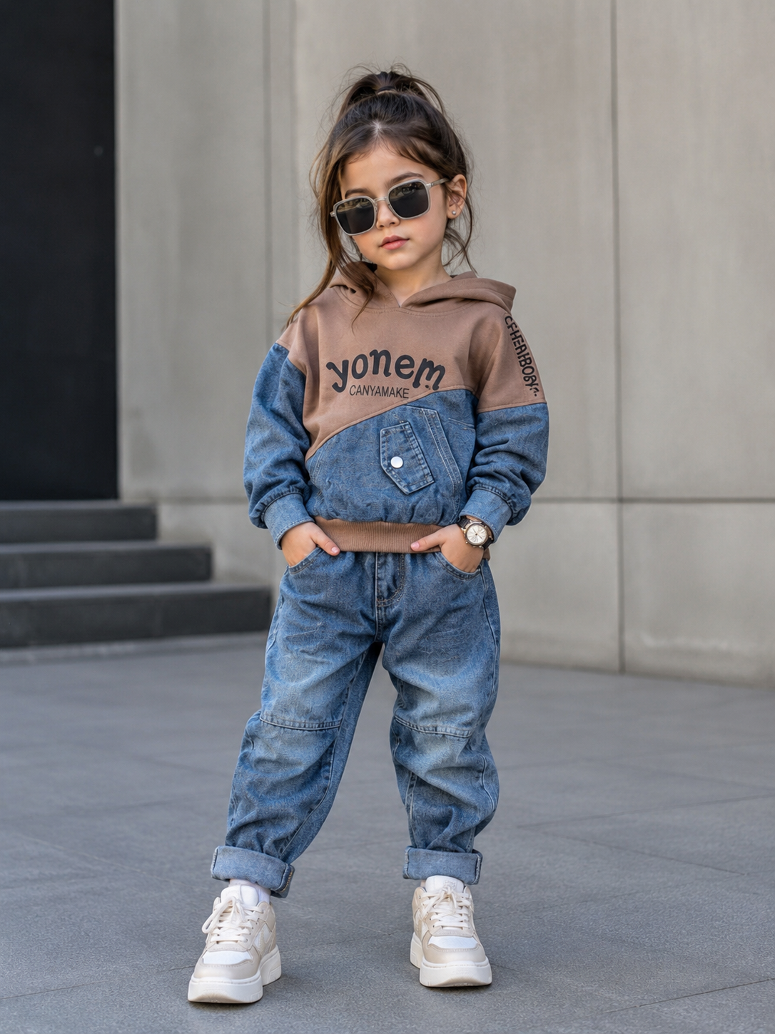 ST106 Unisex Full Sleeve Oversized Hooded T Shirt and Pant Set