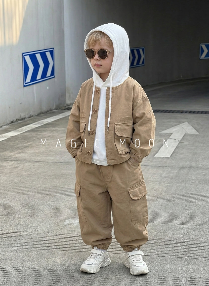 Unisex Full Sleeve Oversized Hooded Jacket and Pant Set