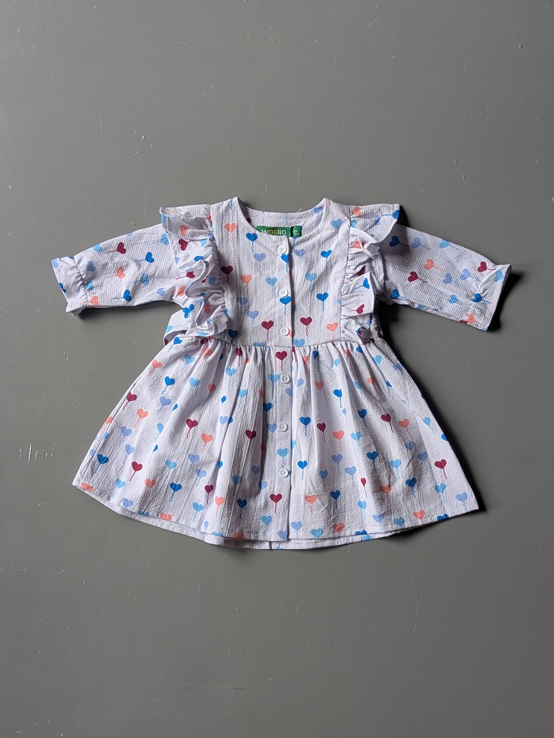 Full Sleeve Polka Printed Frock