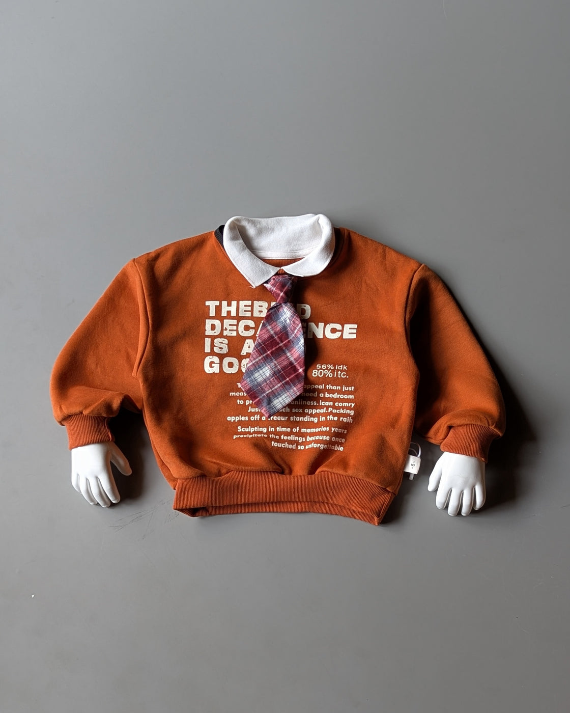 Unisex Full Sleeve Oversized Polo T Shirt with Tie