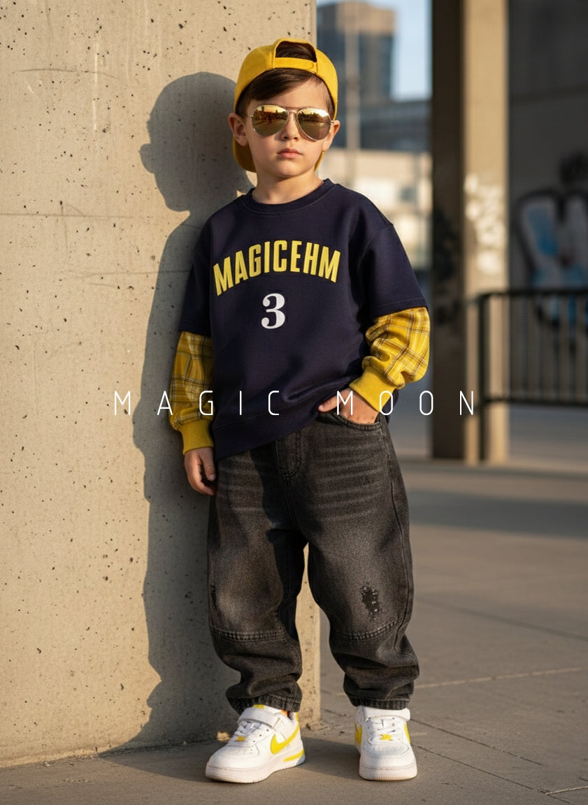 Unisex Full Sleeve Oversized Layered Look T Shirt