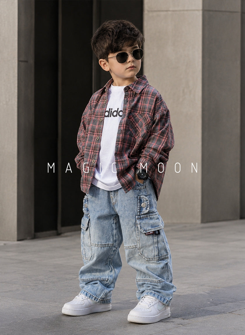 SHFB02 Unisex Full Sleeve Oversized Shirt with Inner T Shirt