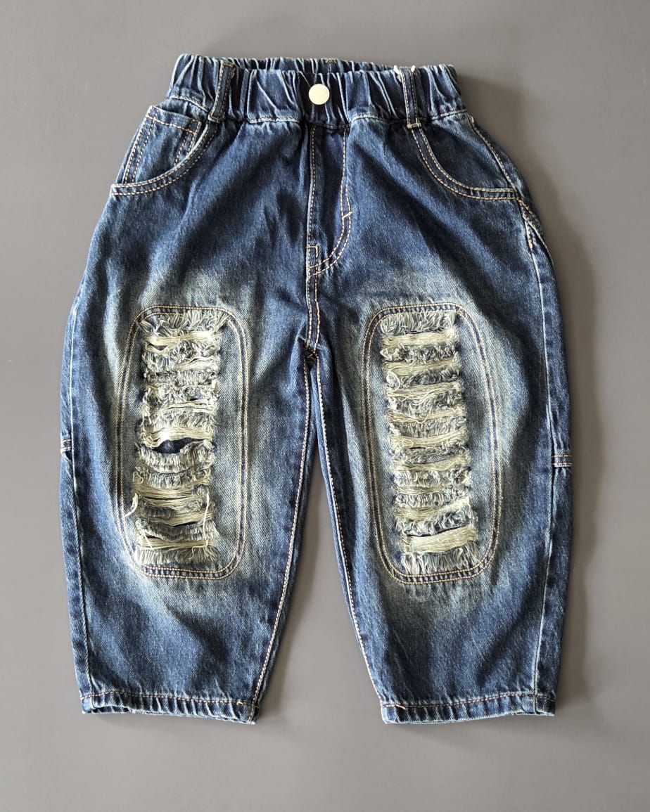JNS107 Unisex Distressed Baggy Jeans